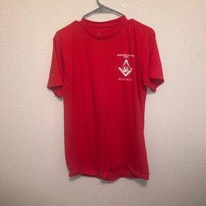 Black Scale Red Tee Large